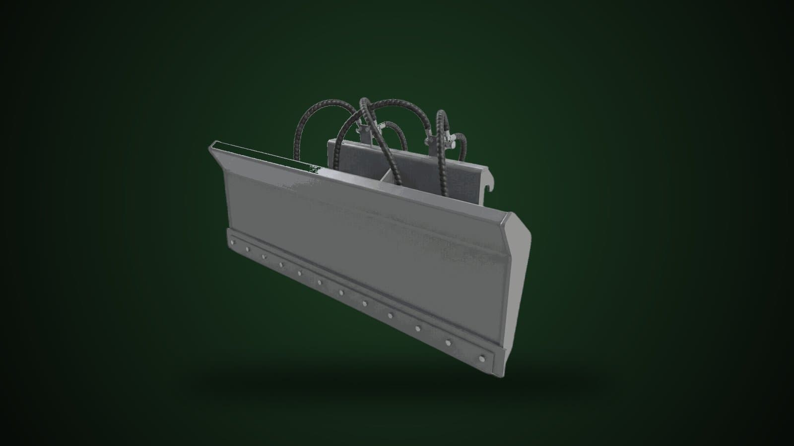 Nesher snow plow attachment for the L880 and L1400 electric loaders