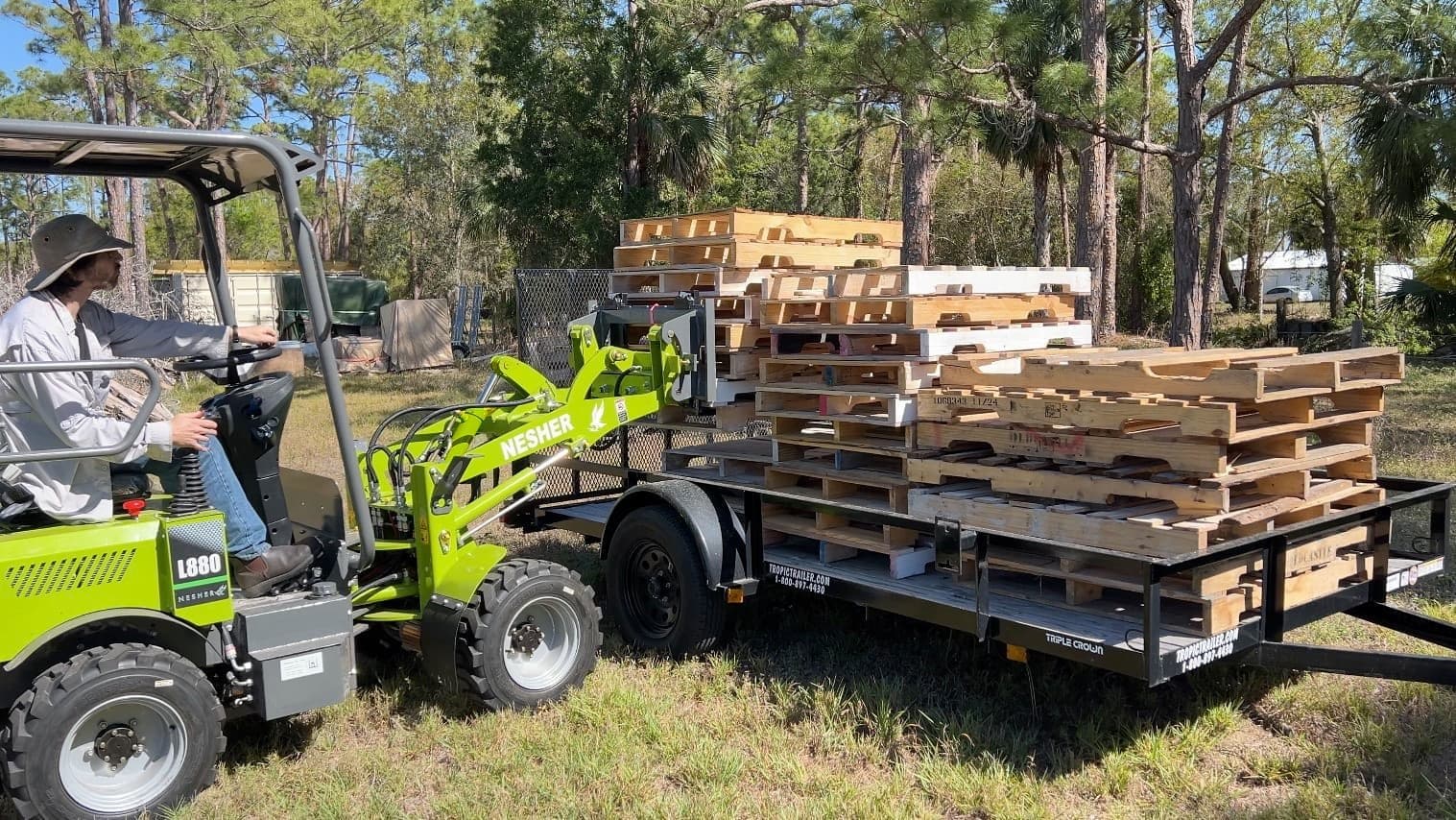 Pallet handling around the shop